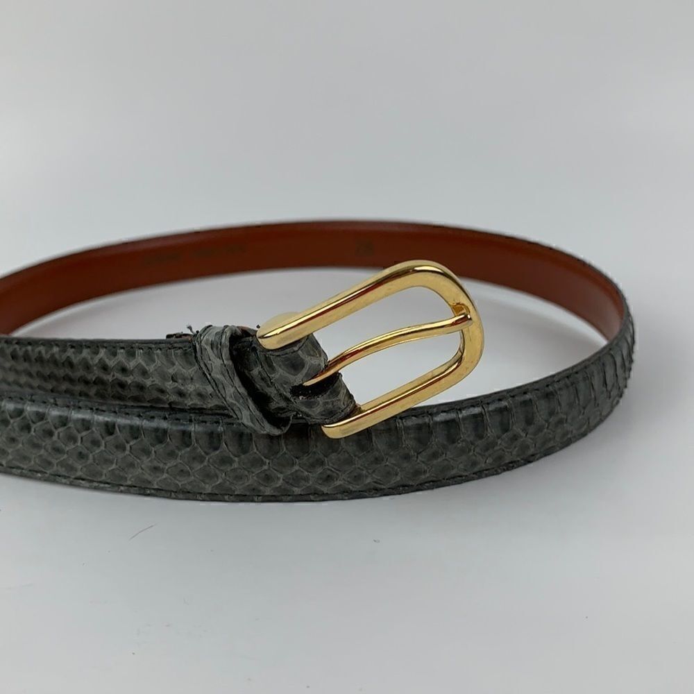 Unbranded genuine snakeskin women’s gray belt